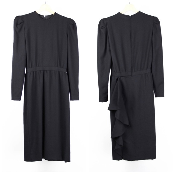 CAROLINA HERRERA Vintage Wool Dress Long Sleeve - Picture 1 of 8